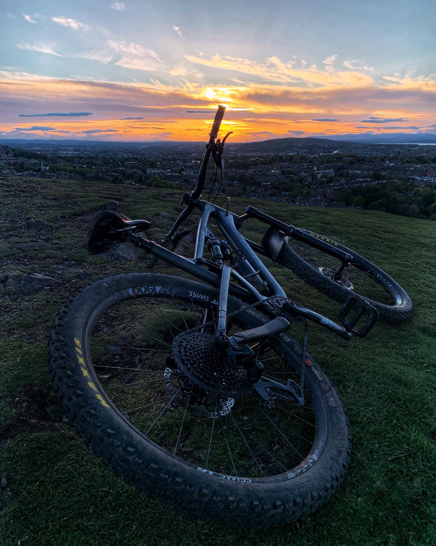 Edinburgh Hillside Sunset Dave Fitch